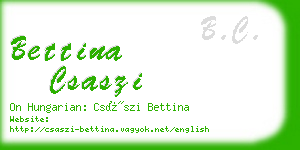 bettina csaszi business card